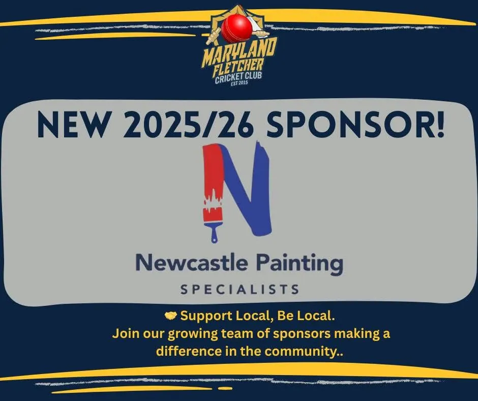 Newcastle Painting Specialists sponsorship sign at a local Newcastle sporting ground