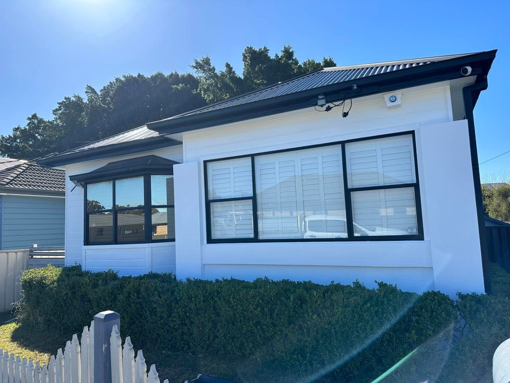 House Painting Project in Black and White completed by our expert house painter Newcastle