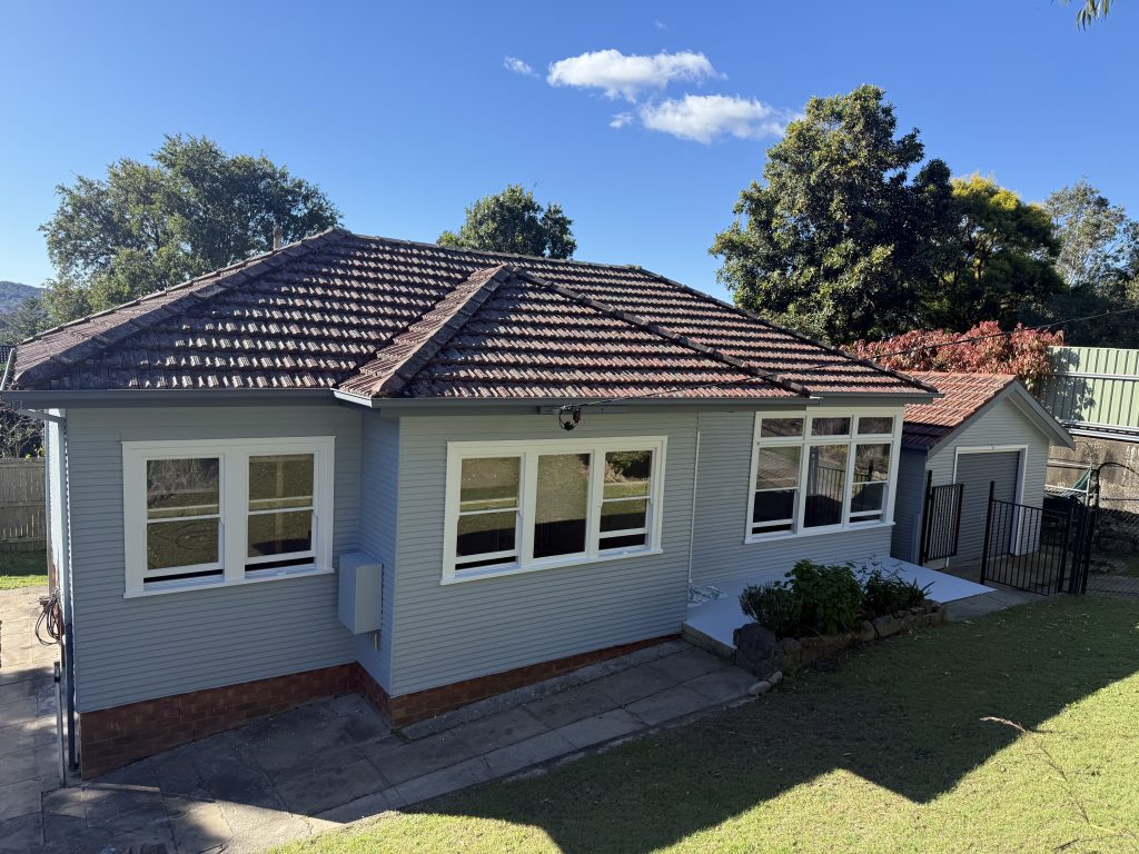 A house the team painted in grey by our expert house painters Newcastle
