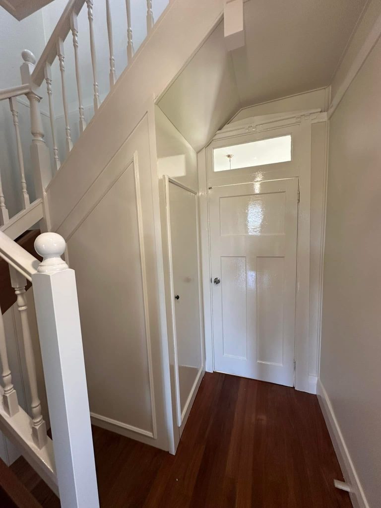 Internal House Painting on Door walls and staircase on an old home in Newcastle